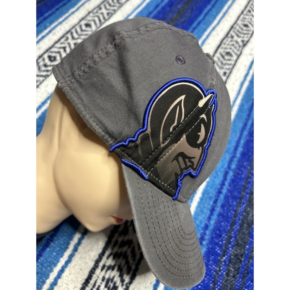 Y2K New Era Duke Blue Devils Gray Stretch Fit Hat S/M NCAA Cap